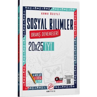 Alan Yayınları TYT Sosyal Bilimler Konu Özetli 20 x 25 Branş Denemeleri