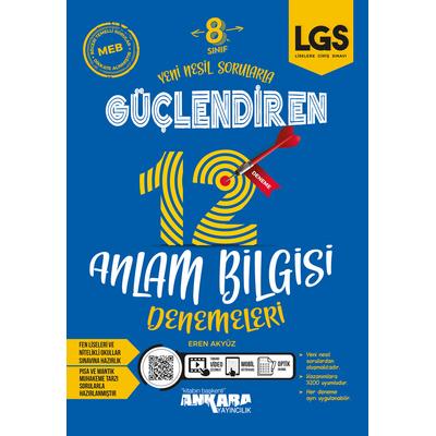 Ankara Yayıncılık LGS 8. Sınıf Güçlendiren 12 Anlam Bilgisi Denemeleri