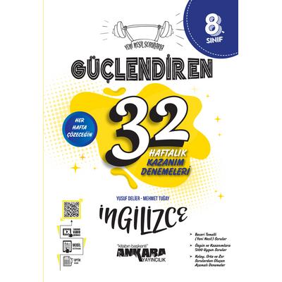 Ankara Yayıncılık Lgs 8. Sınıf Güçlendiren 32 Haftalık İngilizce Kazanım Denemeleri