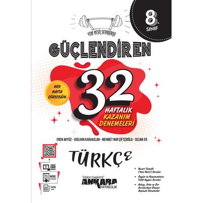 Ankara Yayıncılık Lgs 8. Sınıf Güçlendiren 32 Haftalık Türkçe Kazanım Denemeleri