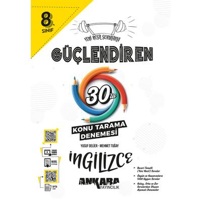 Ankara Yayıncılık LGS 8.⁠ ⁠Sınıf Güçlendiren İngilizce 30'lu Konu Tarama Denemesi