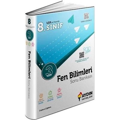 Aydın Yayınları LGS 8. Sınıf LGS Fen Bilimleri Üç Adım Soru Bankası