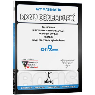 Barış Çelenk Yayınları AYT Matematik Polinomlar İkinci Dereceden Denklemler - Eşitsizlikler Karmaşık Sayılar Parabol Konu Denemeleri