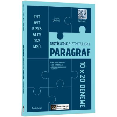 Benzersiz Akademi Yayınları TYT AYT KPSS ALES DGS MSÜ Taktiklerle ve Stratejilerle Paragraf 10 x 20 Deneme