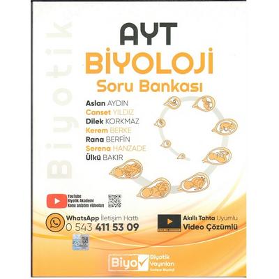 Biyotik Yayınları AYT Biyoloji Soru Bankası