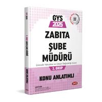 Data Yayınları 2025 Belediye Zabıta Personeli Zabıta Şube Müdürü 3. Grup Konu Anlatımlı