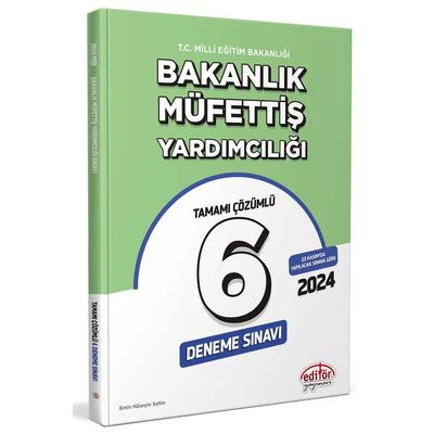 Editör Yayınları 2024 MEB Bakanlık Müfettiş Yardımcılığı Tamamı Çözümlü 6 Deneme Sınavı