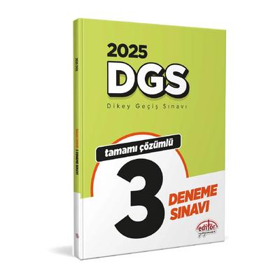 Editör Yayınları 2025 DGS Tamamı Çözümlü 3 Deneme Sınavı