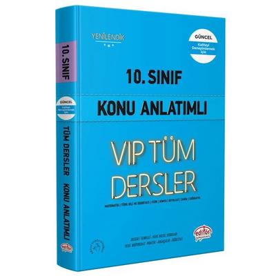 Editör Yayınları 10. Sınıf Vıp Tüm Dersler Konu Anlatımlı Mavi Kitap