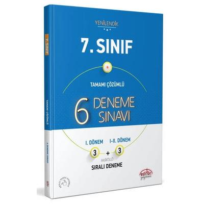 Editör Yayınları 7. Sınıf 6 (3+3) Deneme Sınavı Tamamı Çözümlü