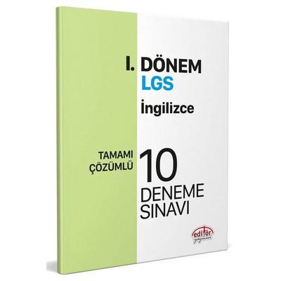 Editör Yayınları Lgs 8. Sınıf I. Dönem İngilizce Çözümlü 10 Deneme Sınavı