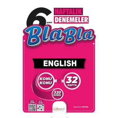 Günay Yayınları 6. Sınıf İngilizce Bla Bla Haftalık Denemeler