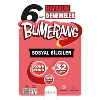 Günay Yayınları 6. Sınıf Sosyal Bilgiler Bumerang Haftalık Denemeler