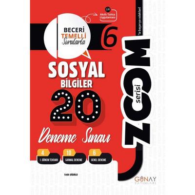 Günay Yayınları 6. Sınıf Zoom Sosyal Bilgiler 20 Deneme