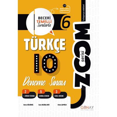 Günay Yayınları 6. Sınıf Zoom Türkçe Branş 10 Deneme