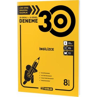 Hız Yayınları Lgs 8. Sınıf İngilizce 30  Deneme