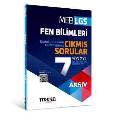 Marka Yayınları LGS 8. Sınıf Fen Bilimleri Konularına Göre Düzenlenmiş Son 7 Yıl ÇIKMIŞ SORULAR