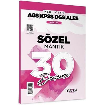 Marka Yayınları MEB AGS KPSS DGS ALES Sözel Mantık 30 Deneme