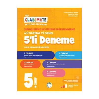 Okyanus Yayınları 5. Sınıf 2025 Classmate Süreç İzleme ve Gelişim Değerlendirme 5 Deneme