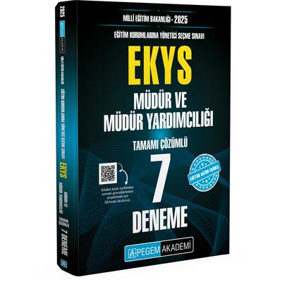 Pegem Yayınları 2025 MİLLİ EĞİTİM BAKANLIĞI (EKYS) Müdür ve Müdür Yardımcılığı Tamamı Çözümlü 7 Deneme