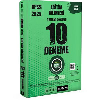 Pegem Yayınları 2025 KPSS Eğitim Bilimleri Tamamı Çözümlü 10 Deneme