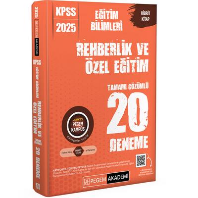 Pegem Yayınları 2025 KPSS Eğitim Bilimleri Rehberlik ve Özel Eğitim Tamamı Çözümlü 20 Deneme