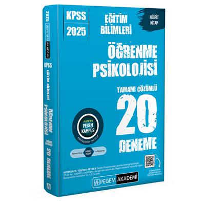 Pegem Yayınları 2025 KPSS Eğitim Bilimleri Öğrenme Psikolojisi Tamamı Çözümlü 20 Deneme