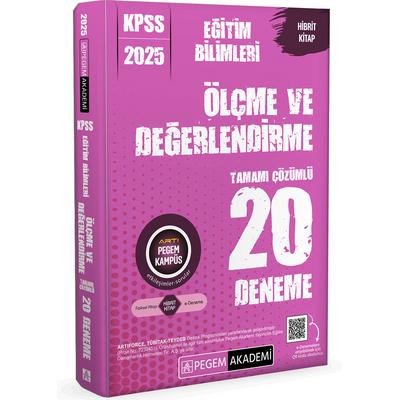 Pegem Yayınları 2025 KPSS Eğitim Bilimleri Ölçme ve Değerlendirme Tamamı Çözümlü 20 Deneme