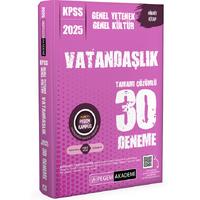 Pegem Yayınları 2025 KPSS Genel Yetenek Genel Kültür Vatandaşlık Tamamı Çözümlü 30 Deneme