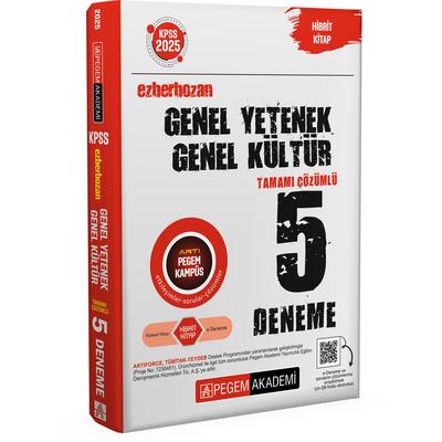 Pegem Yayınları 2025 KPSS Genel Yetenek Genel Kültür Ezberbozan Tamamı Çözümlü 5 Deneme