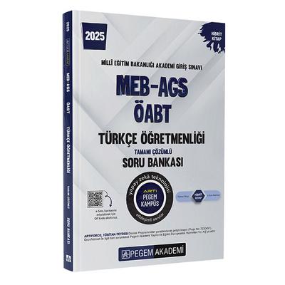 Pegem Yayınları 2025 MEB-AGS-ÖABT Türkçe Öğretmenliği Tamamı Çözümlü Soru Bankası