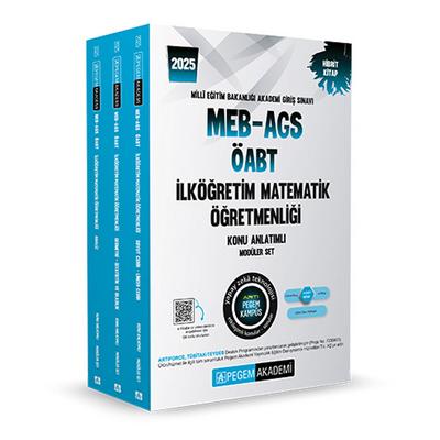 Pegem Yayınları 2025 KPSS MEB - AGS - ÖABT İlköğretim Matematik Öğretmenliği Konu Anlatımlı (3 Kitap)