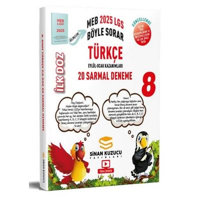 Sinan Kuzucu Yayınları 2025 LGS 8. Sınıf İlk Doz Sarmal Branş Denemeleri TÜRKÇE