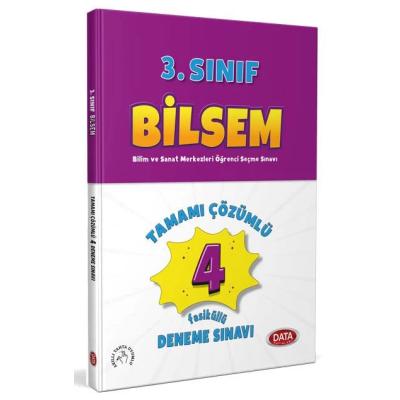 Data Yayınları 3. Sınıf Bilsem Tamamı Çözümlü Fasikül 4 Deneme Sınavı