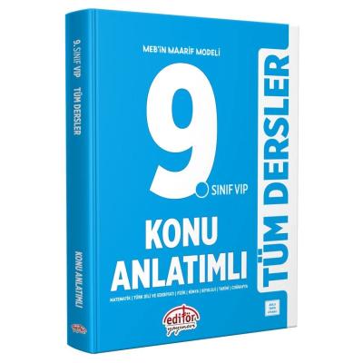 Editör Yayınları 9. Sınıf VIP Tüm Dersler Konu Anlatımlı