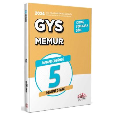 Editör Yayınları 2025 Milli Eğitim Bakanlığı Memur Tamamı Çözümlü GYS 5 Deneme Sınavı