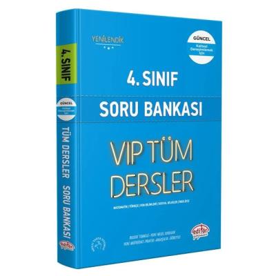 Editör Yayınları 4. Sınıf Vıp Tüm Dersler Soru Bankası Mavi Kitap