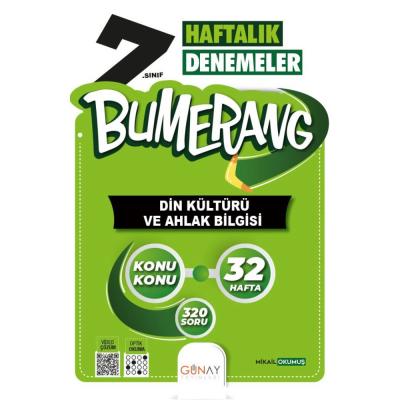 Günay Yayınları 7. Sınıf Din Kültürü Ve Ahlak Bilgisi Bumerang Konu Konu 32 Haftalık Denemeler