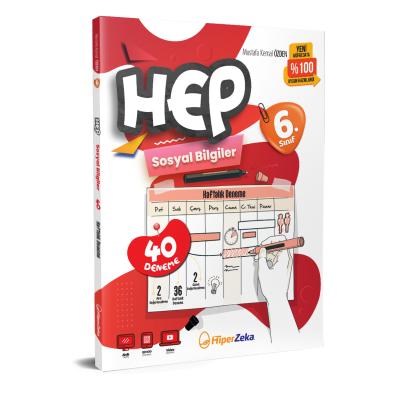 Hiper Zeka 6. Sınıf Haftalık Hep Sosyal Bilgiler 40 Deneme