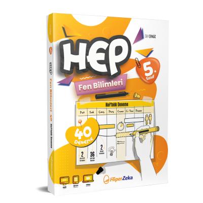 Hiper Zeka 5. Sınıf Haftalık HEP Fen Bilimleri 40 Deneme