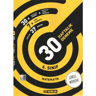 Hız Yayınları 6. Sınıf Matematik Haftalık Deneme