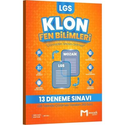 Mozaik Yayınları LGS 8. Sınıf Fen Bilimleri Klon 13 Deneme