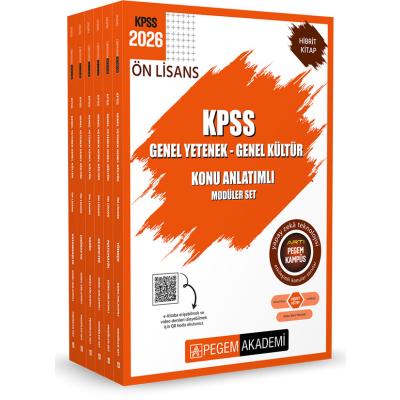 Pegem Yayınları 2026 KPSS Ön Lisans Konu Anlatımlı Modüler Set Genel Yetenek Genel Kültür (6 Kitap)