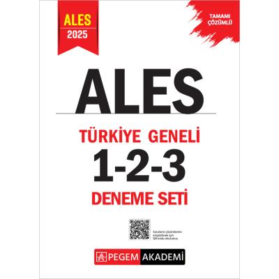 Pegem Yayınları 2025 ALES Tamamı Çözümlü Türkiye Geneli 1-2-3 (3'lü Deneme Seti)