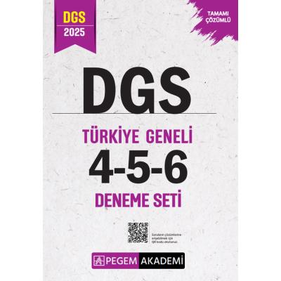 Pegem Yayınları 2025 DGS Tamamı Çözümlü Türkiye Geneli 4-5-6 (3'lü Deneme Seti)