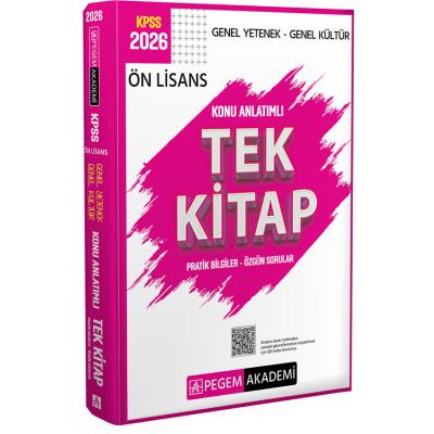 Pegem Yayınları 2026 KPSS Genel Yetenek Genel Kültür Ön Lisans Konu Anlatımlı Tek Kitap