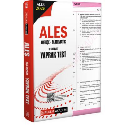 Pegem Yayınları 2026 ALES Türkçe-Matematik Çek Kopart Yaprak Test
