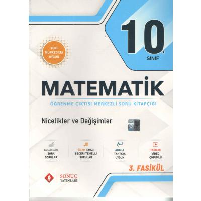 Sonuç Yayınları 10. Sınıf Matematik Nicelikler ve Değişimler 3. Fasikül