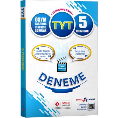 Sonuç Yayınları TYT Video Çözümlü 5 Deneme