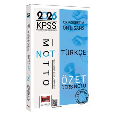 Yargı Yayınları 2026 KPSS Ortaöğretim Ön Lisans Motto Serisi Türkçe Özet Ders Notu
